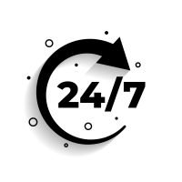24 hours and 7 days everyday helpdesk service background 24 hours and 7 days everyday helpdesk service background vector